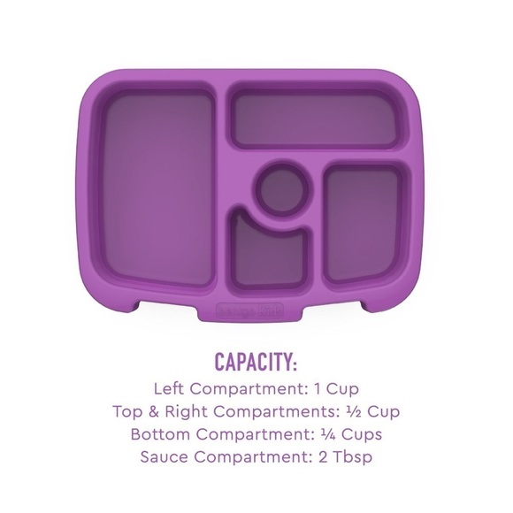 Bentgo Leak-Proof 5-Compartment Bento-Style Lunch Box, Kids, Purple - Picture 3 of 9
